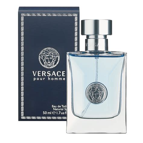 versace pour homme eau de toilette natural spray 50ml|versace cologne pour homme set.